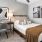 Bedroom with natural lighting and high ceilings