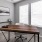 Office study area with large windows